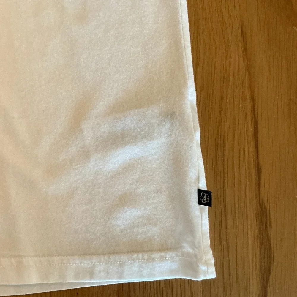 Ted Baker London Polo Shirt Mens XL White‎ Cotton Modal Short Sleeve Designer